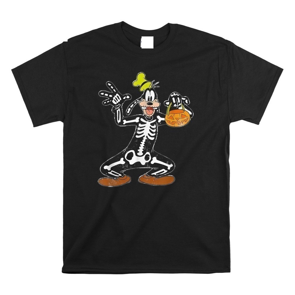 Goofy Skeleton Halloween Spooky Cartoon Mashup Graphic T-Shirt